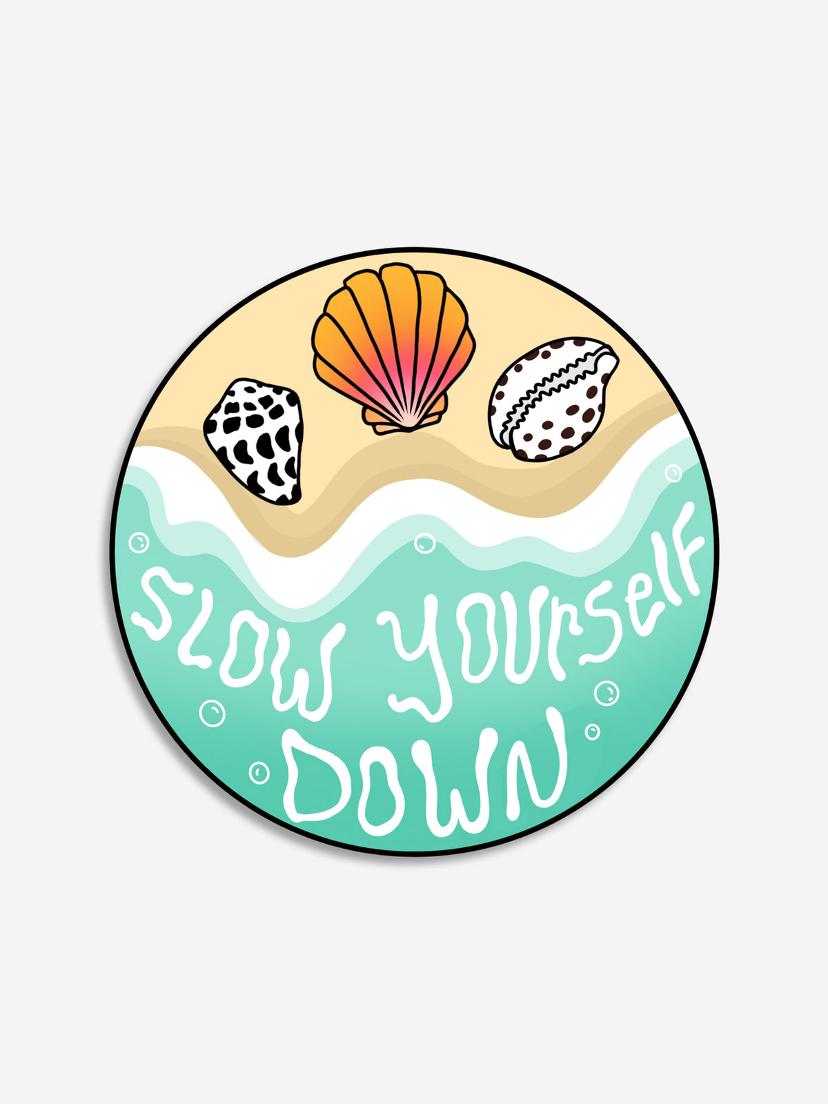 Ginger Shell Sticker | Slow Yourself Down
