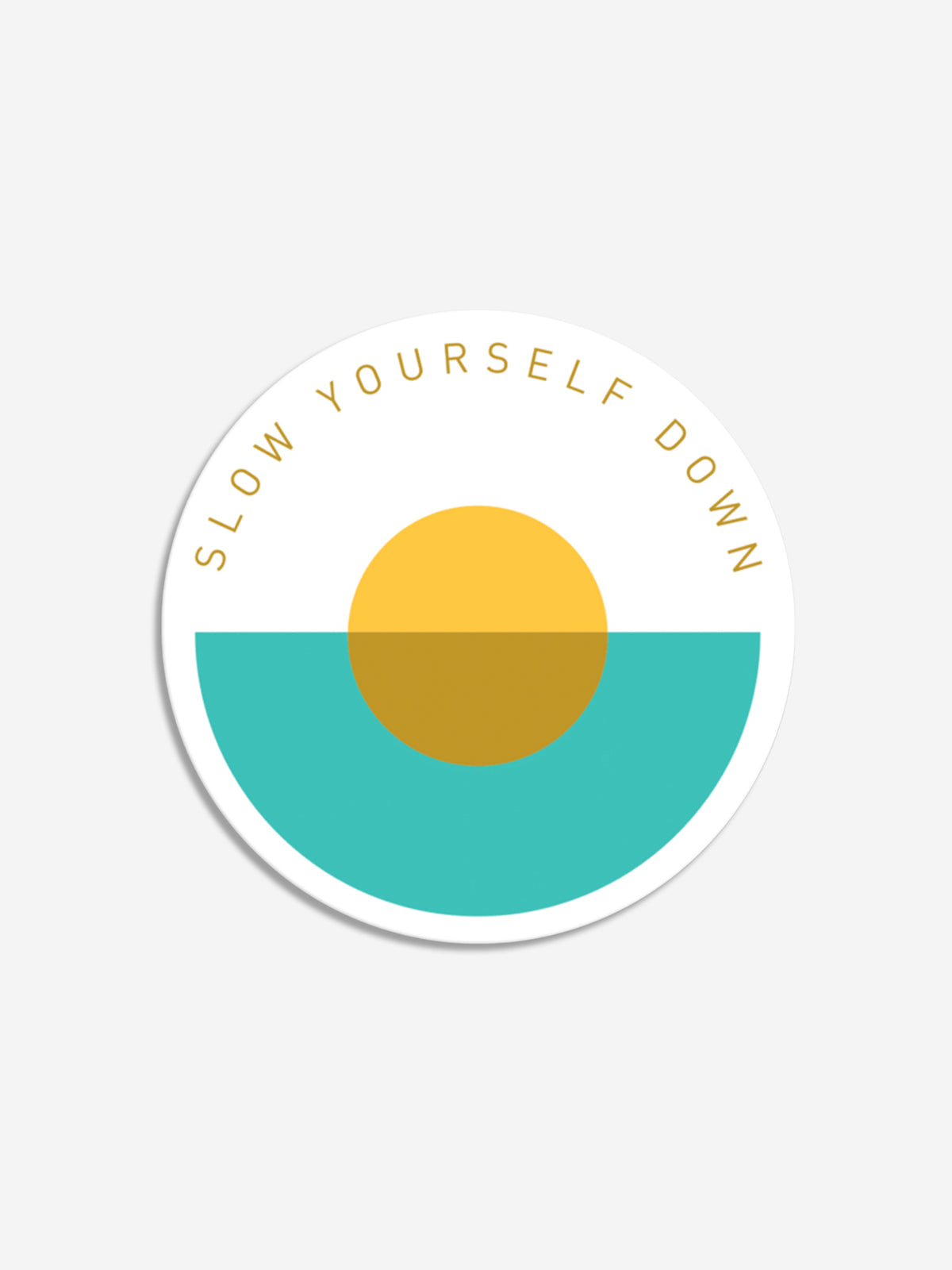 Sun Dip Circle Sticker | Slow Yourself Down
