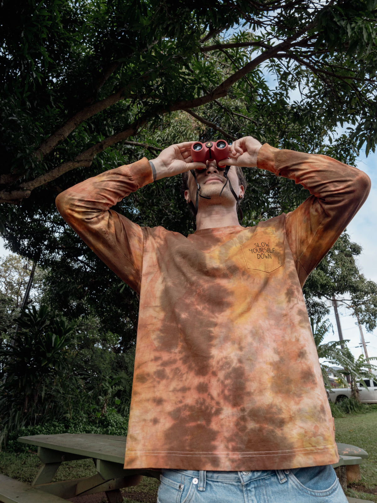 Classic Long Sleeve Tie-Dye | Organic Cotton | Slow Yourself Down - Mens Shirts