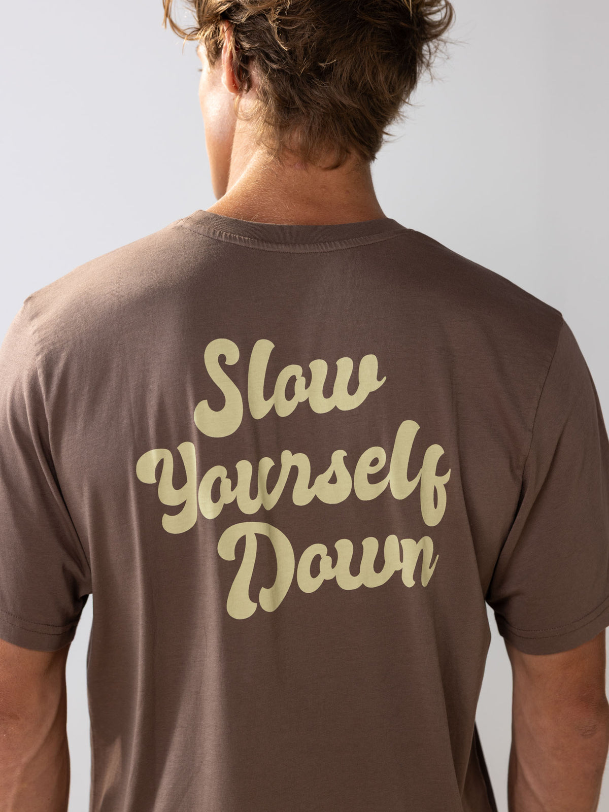 Coffee Retro Tee | Organic Cotton | Slow Yourself Down - Mens Shirts