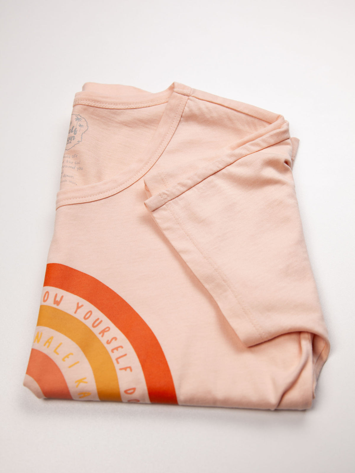 Girls Rainbow Scoop Neck Tee | Organic Cotton | Slow Yourself Down - Kids Shirts