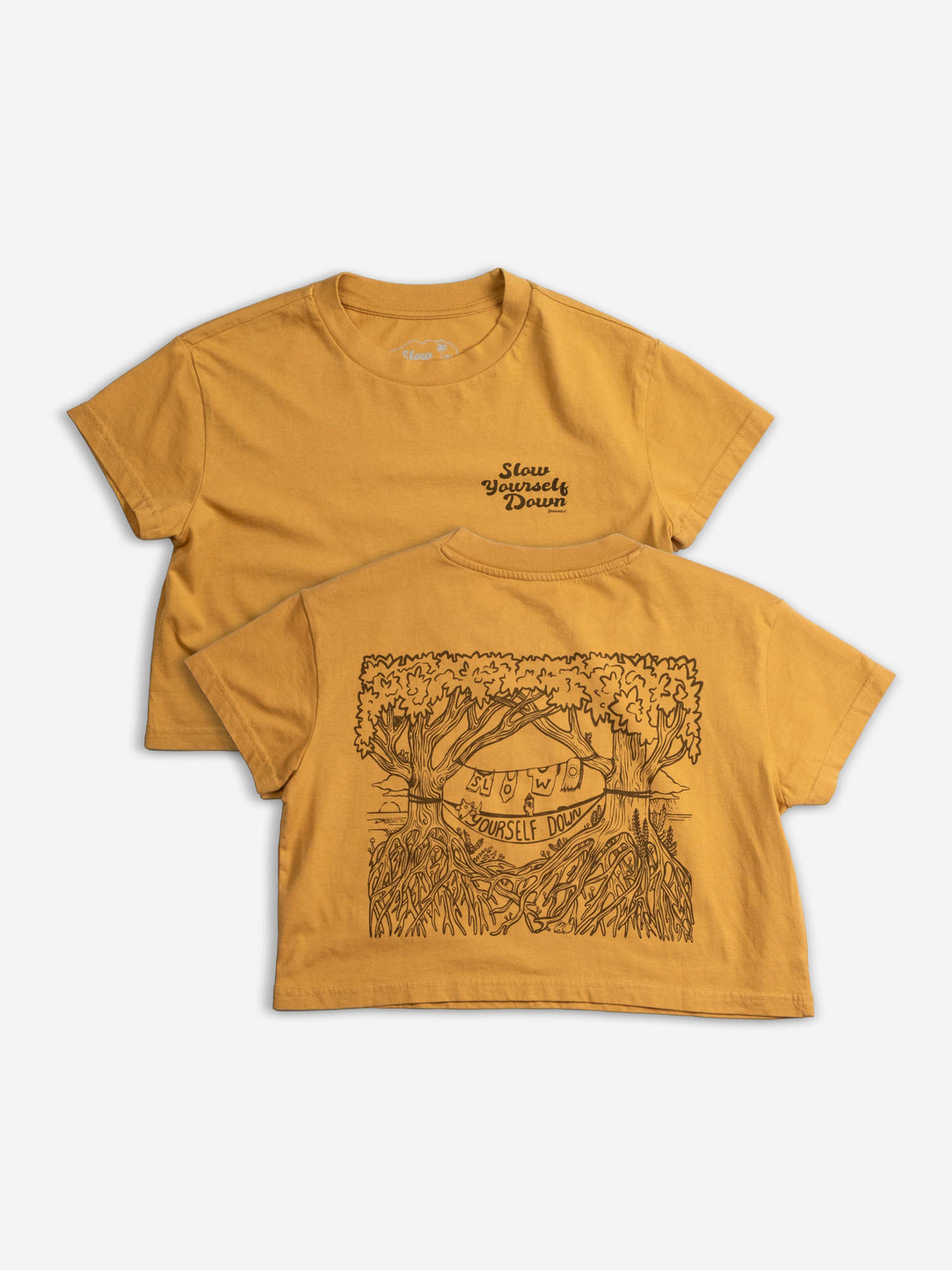 Hammock Crop Tee | Organic Cotton | Slow Yourself Down - Womens Shirts