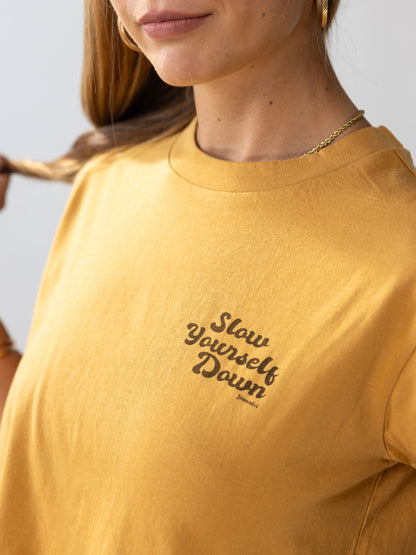 Hammock Crop Tee | Organic Cotton | Slow Yourself Down - Womens Shirts