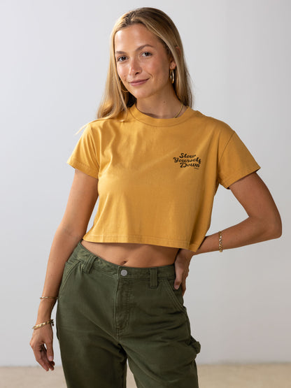 Hammock Crop Tee | Organic Cotton | Slow Yourself Down - Womens Shirts