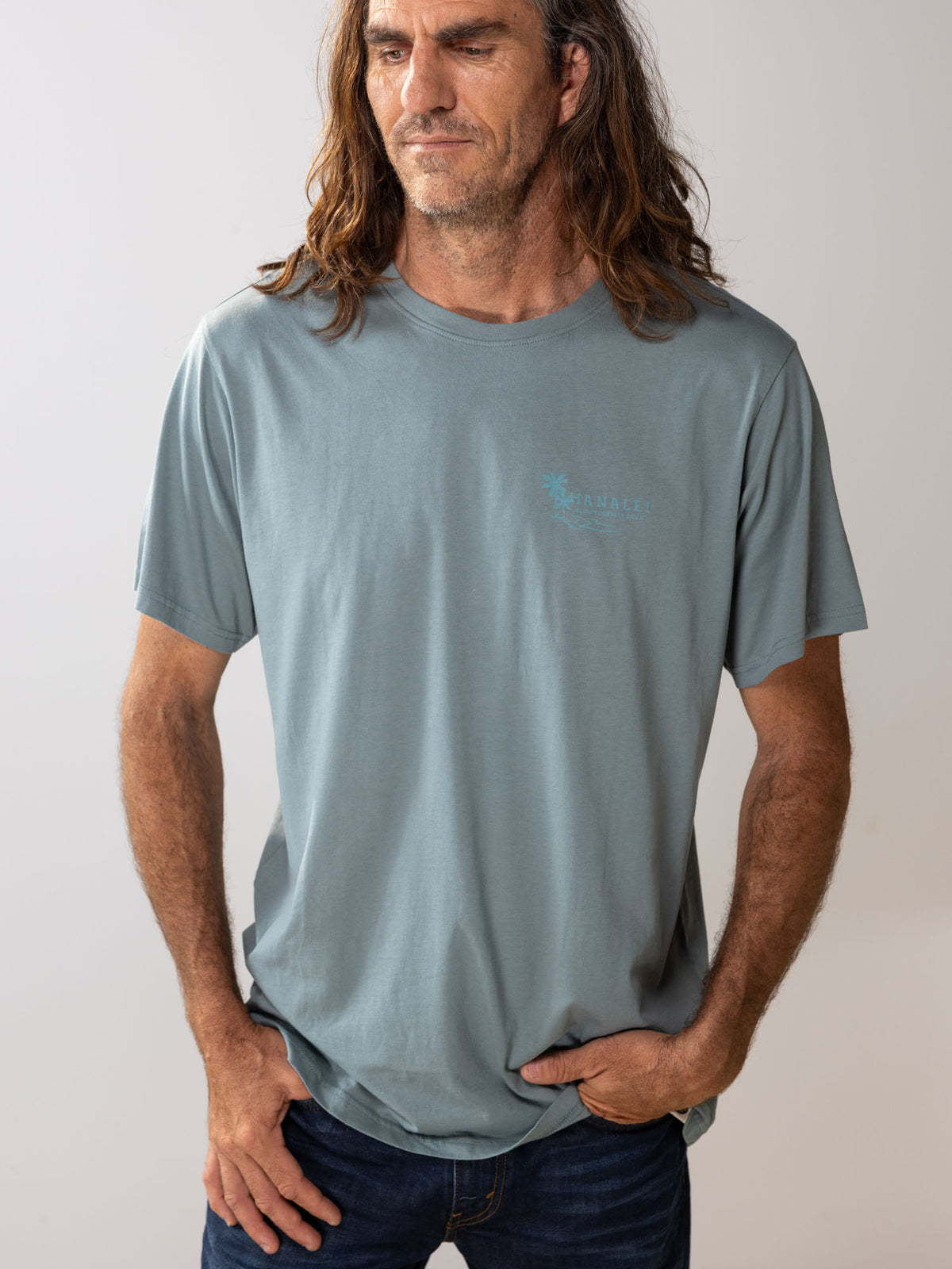 Hanalei Bay Stormy Tee | Organic Cotton | Slow Yourself Down - Mens Shirts