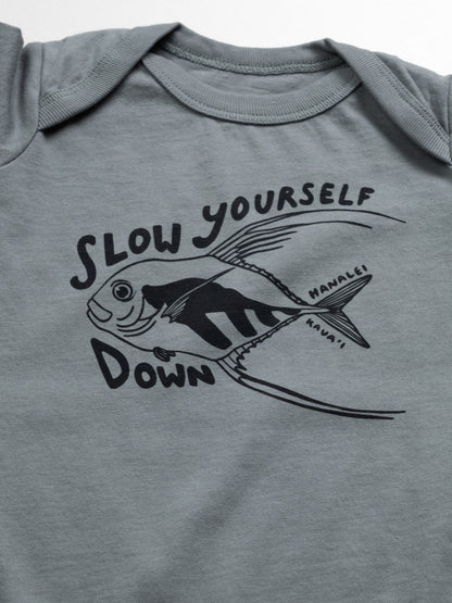 Kagami Fish Onesie | Organic Cotton | Slow Yourself Down - Baby Onesie