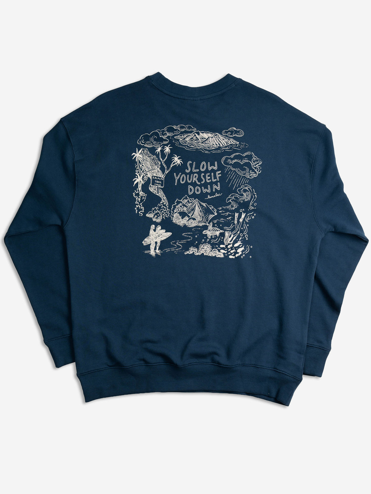 Kauai Scene Crewneck - Slow Yourself Down