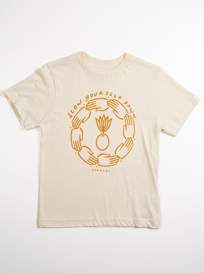 Kids Coconut Sprout Tee | Organic Cotton | Slow Yourself Down - Kids Shirts