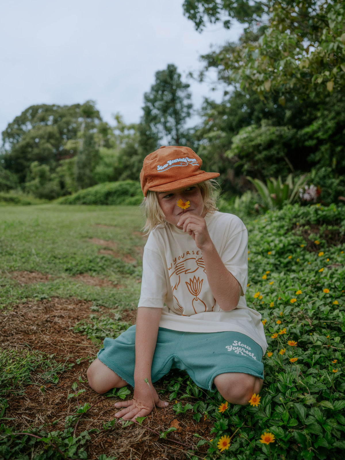 Kids Coconut Sprout Tee | Organic Cotton | Slow Yourself Down - Kids Shirts