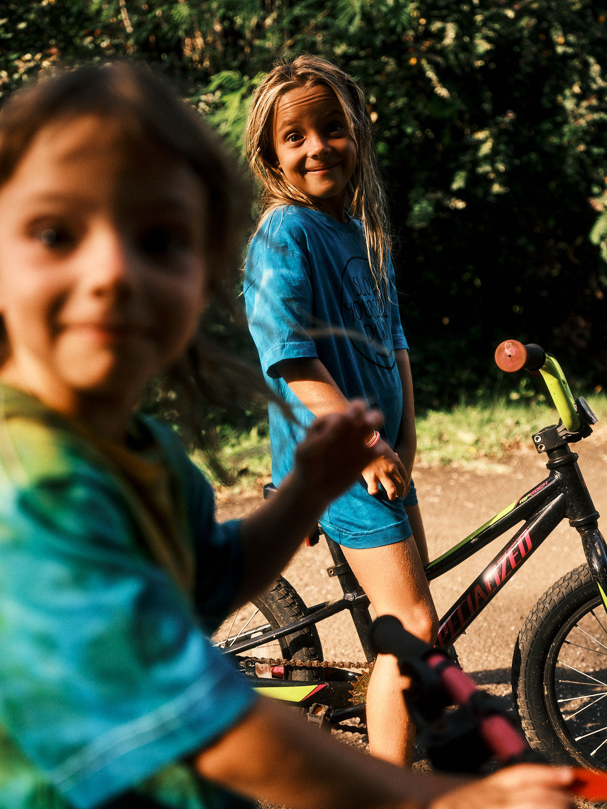 Kids Outline Circle Tie Dye Tee | Organic Cotton | Slow Yourself Down - Kids Shirts