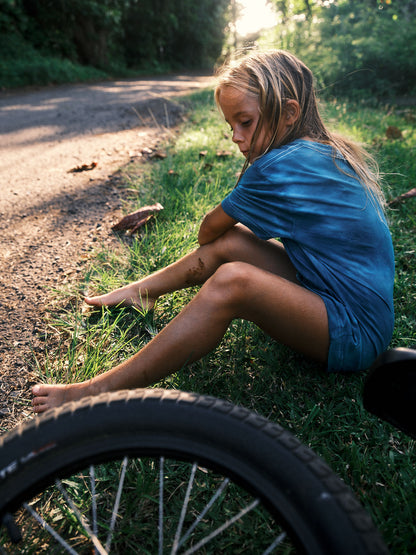 Kids Outline Circle Tie Dye Tee | Organic Cotton | Slow Yourself Down - Kids Shirts