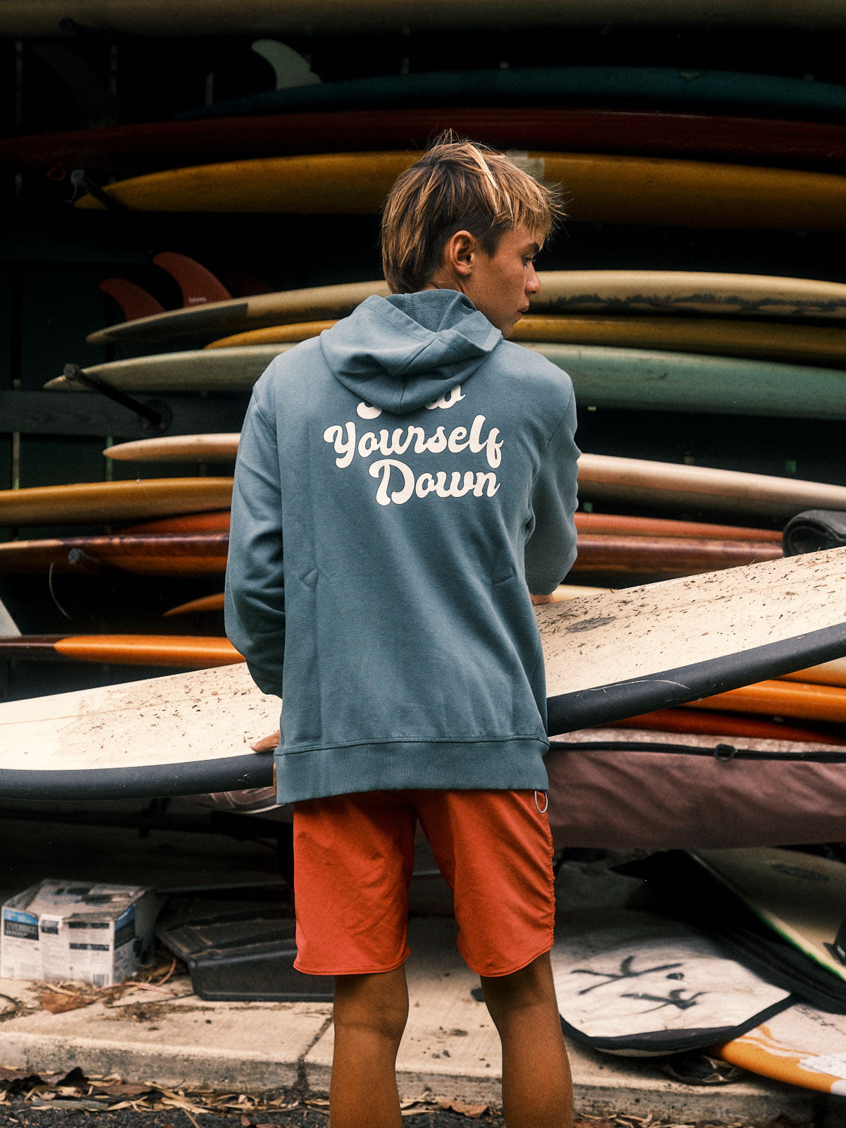 Kids Retro Hoodie | Organic Cotton | Slow Yourself Down - Kids Sweatshirts
