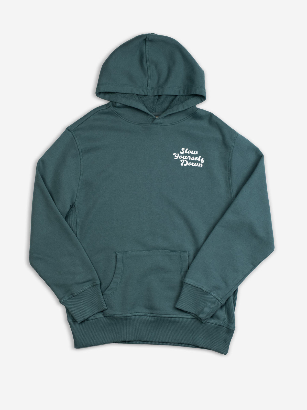 Kids Retro Hoodie | Organic Cotton | Slow Yourself Down - Kids Sweatshirts