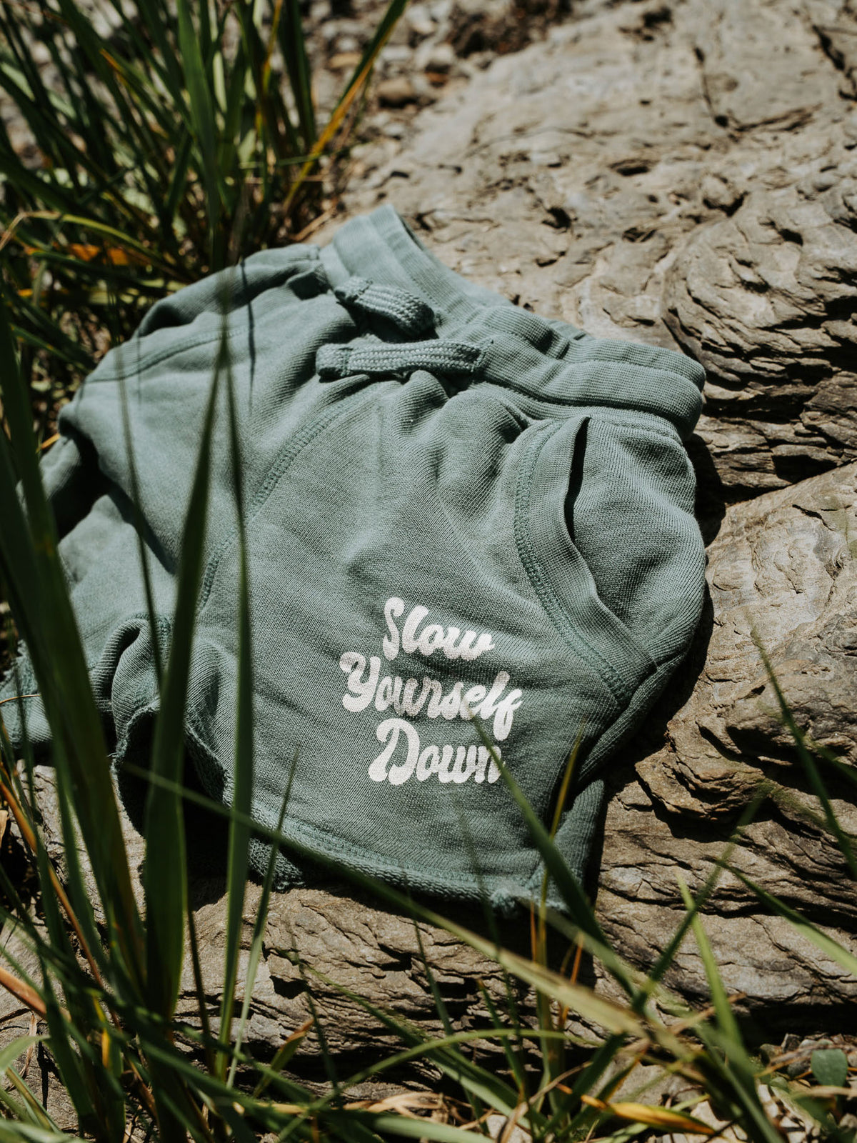 Kids Retro Sweatshorts | Organic Cotton | Slow Yourself Down - Youth Sweats