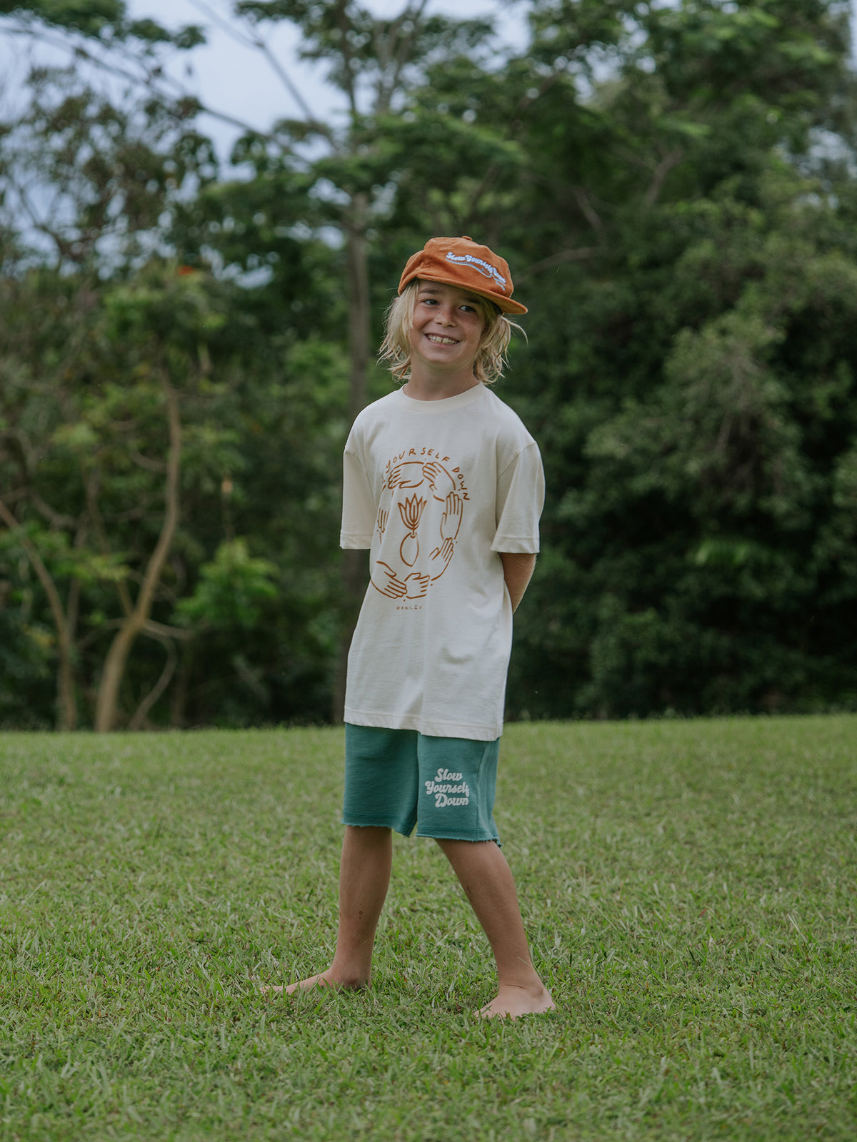 Kids Retro Sweatshorts | Organic Cotton | Slow Yourself Down - Youth Sweats