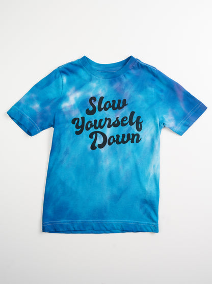 Blue Tie-Dye — Kids Retro Tie-Dye Tee | Organic Cotton | Slow Yourself Down - Kids Shirts