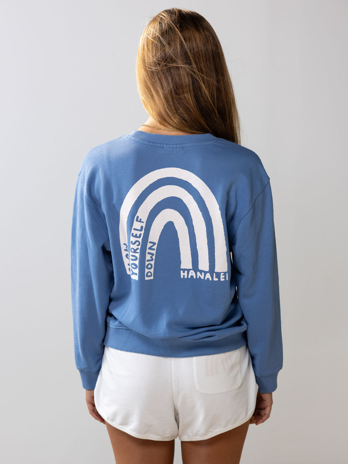 Kids Rustic Rainbow Crewneck | Organic Cotton | Slow Yourself Down - Kids Sweatshirts