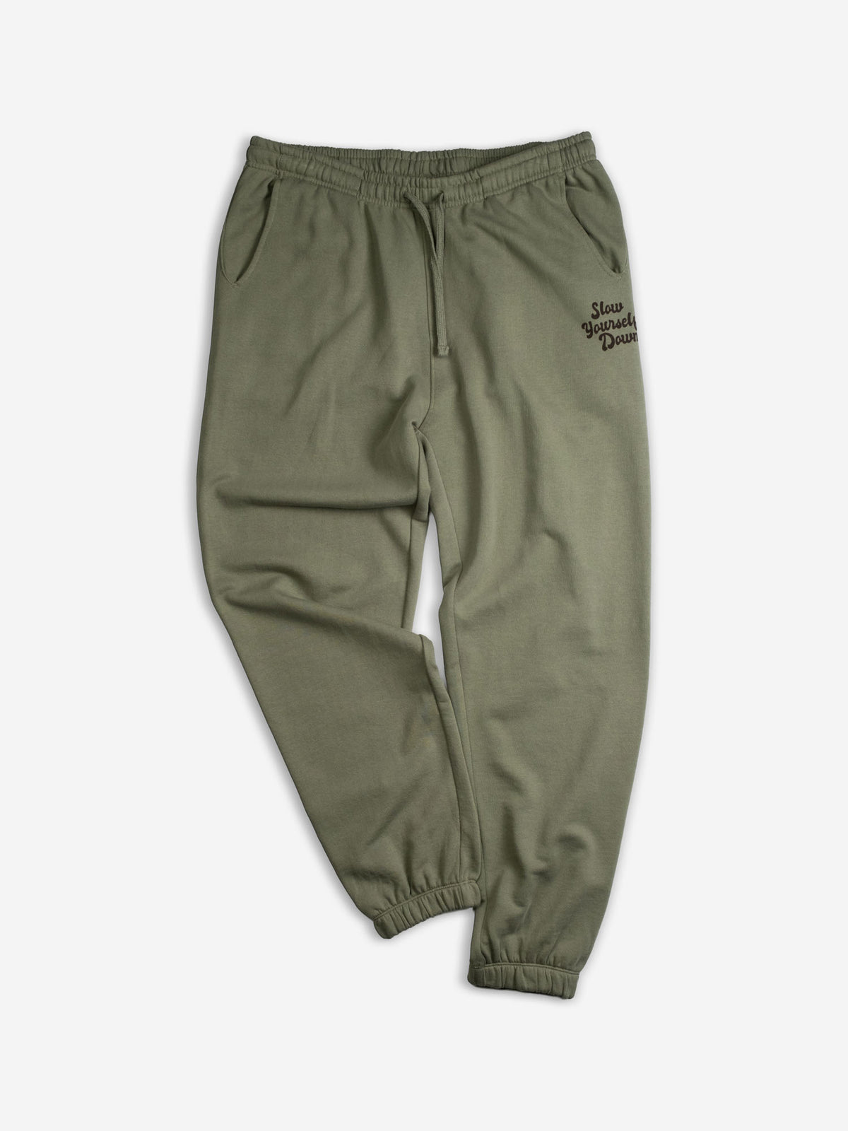 Mens Retro Sweatpants | Organic Cotton | Slow Yourself Down - Mens Sweatpants