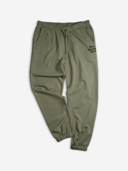 Mens Retro Sweatpants | Organic Cotton | Slow Yourself Down - Mens Sweatpants
