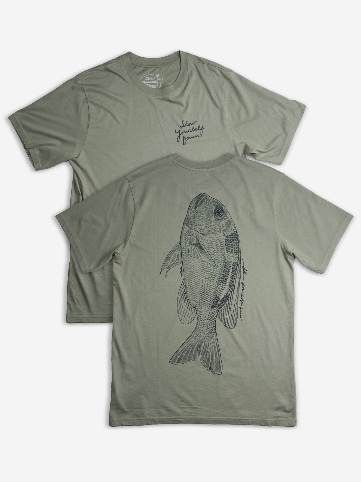 Mu Fish Tee | Organic Cotton | Slow Yourself Down - Mens Shirts