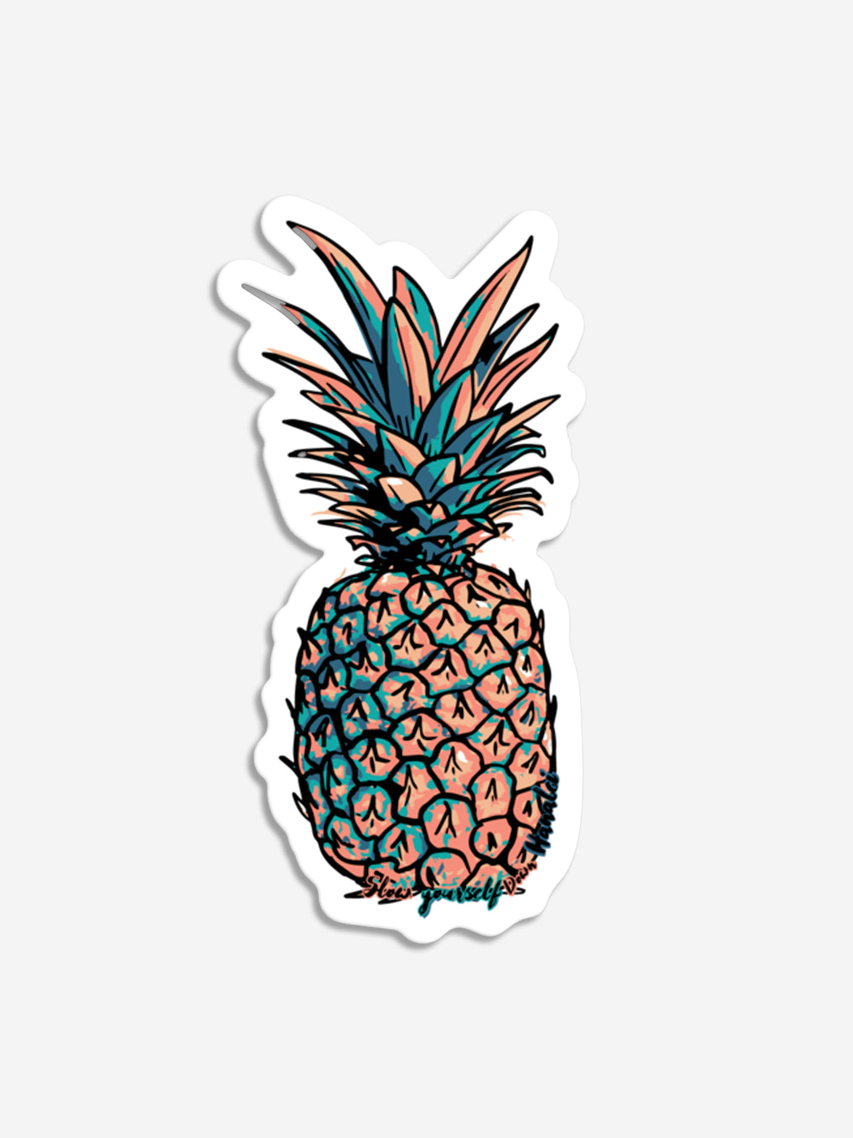 Pineapple Sticker | Slow Yourself Down