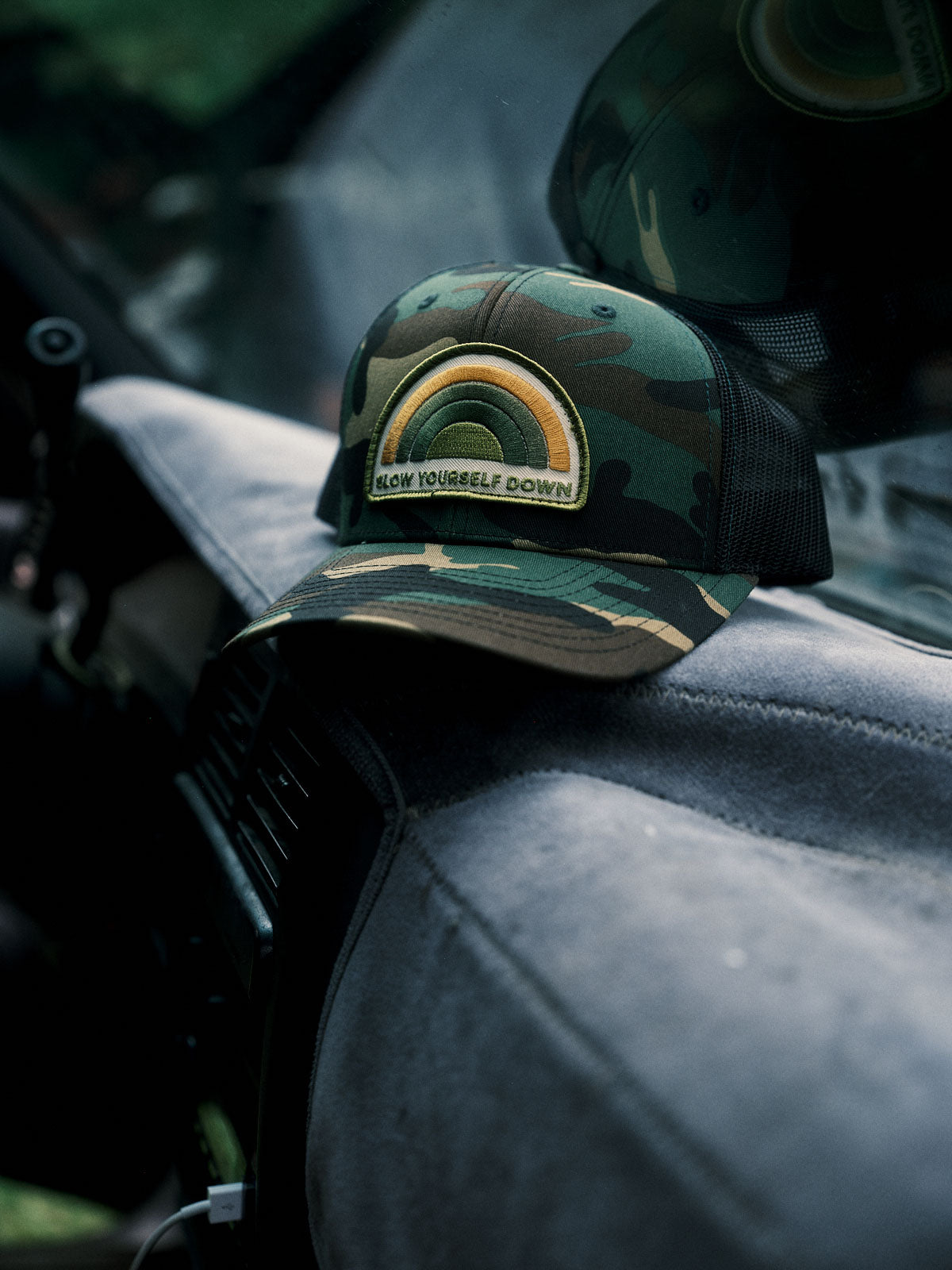 Recycled Rainbow Trucker Hat | Slow Yourself Down - Hats