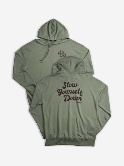 Retro Hoodie | Organic Cotton | Slow Yourself Down - Pullover Hoodie