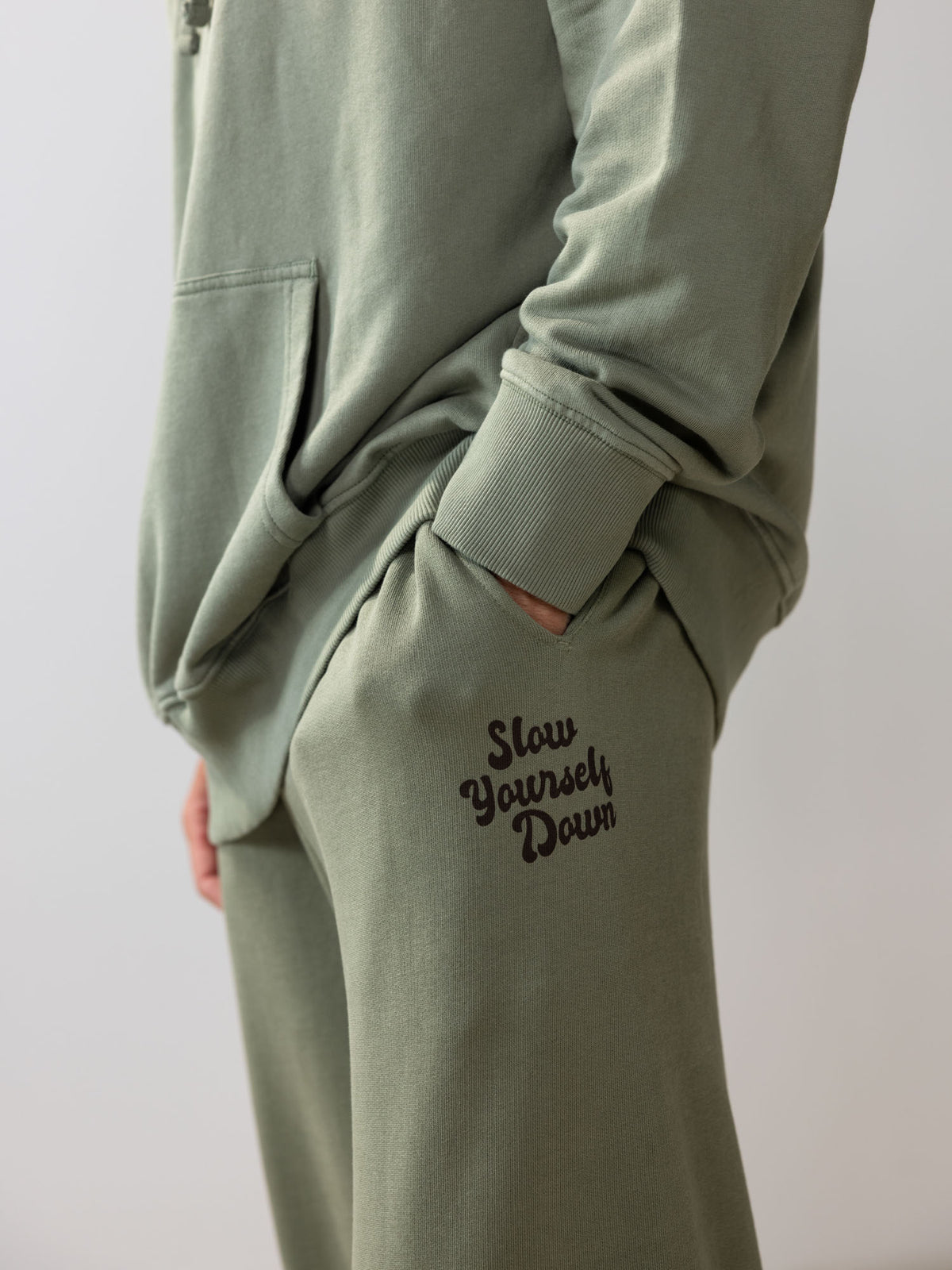 Retro Hoodie | Organic Cotton | Slow Yourself Down - Pullover Hoodie