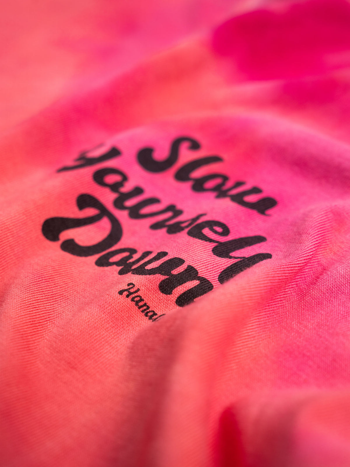 Pink Tie-Dye — Retro Moon Crop Tie-Dye | Organic Cotton | Slow Yourself Down - Womens Shirts