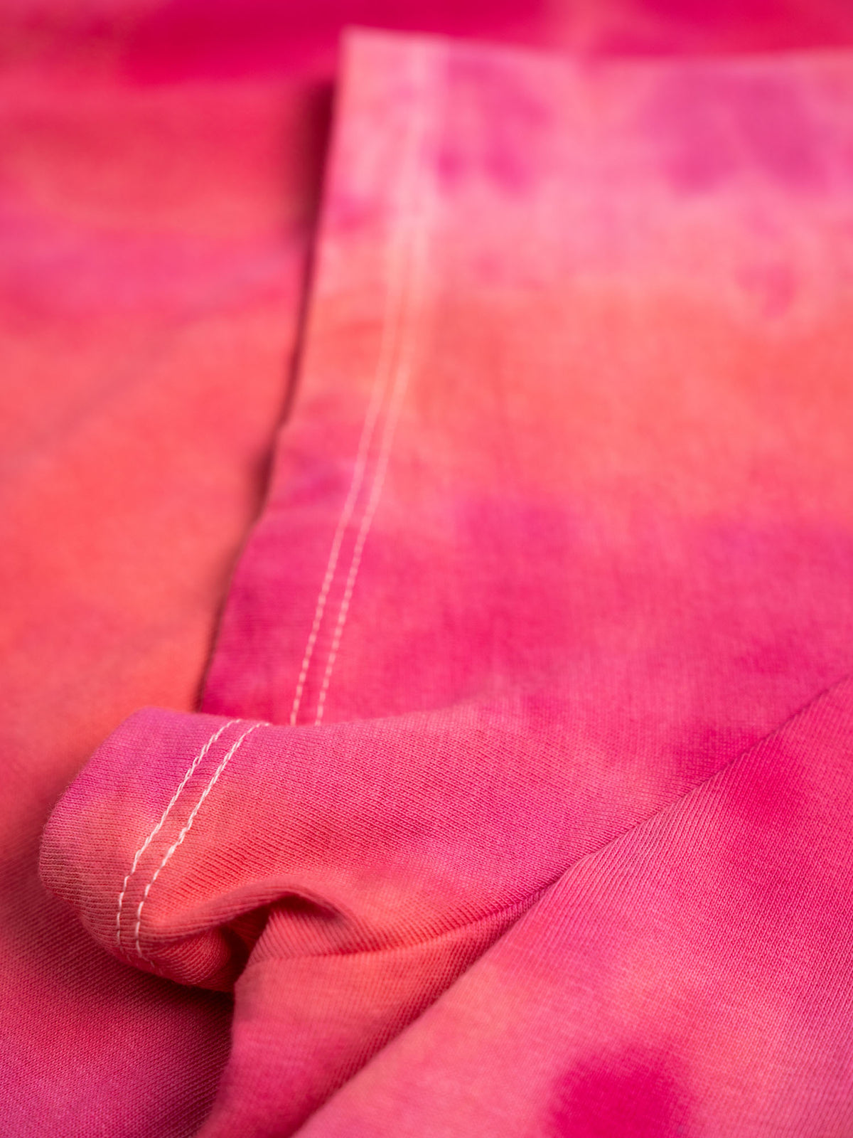 Pink Tie-Dye — Retro Moon Crop Tie-Dye | Organic Cotton | Slow Yourself Down - Womens Shirts