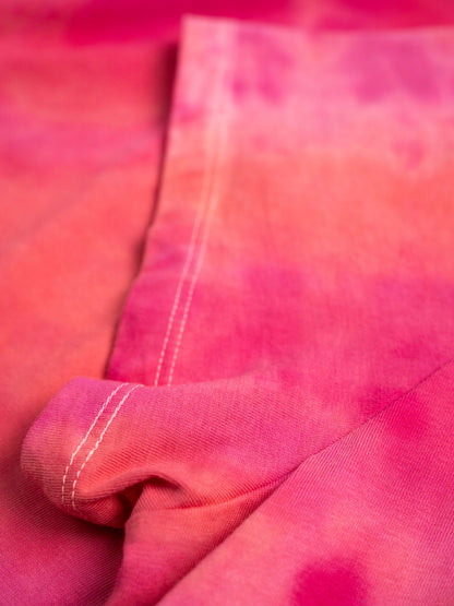 Pink Tie-Dye — Retro Moon Crop Tie-Dye | Organic Cotton | Slow Yourself Down - Womens Shirts
