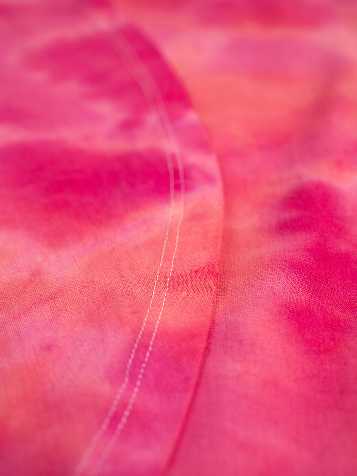 Pink Tie-Dye — Retro Moon Crop Tie-Dye | Organic Cotton | Slow Yourself Down - Womens Shirts