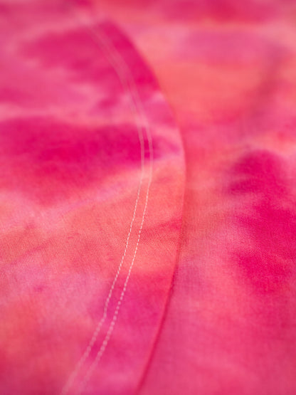 Pink Tie-Dye — Retro Moon Crop Tie-Dye | Organic Cotton | Slow Yourself Down - Womens Shirts
