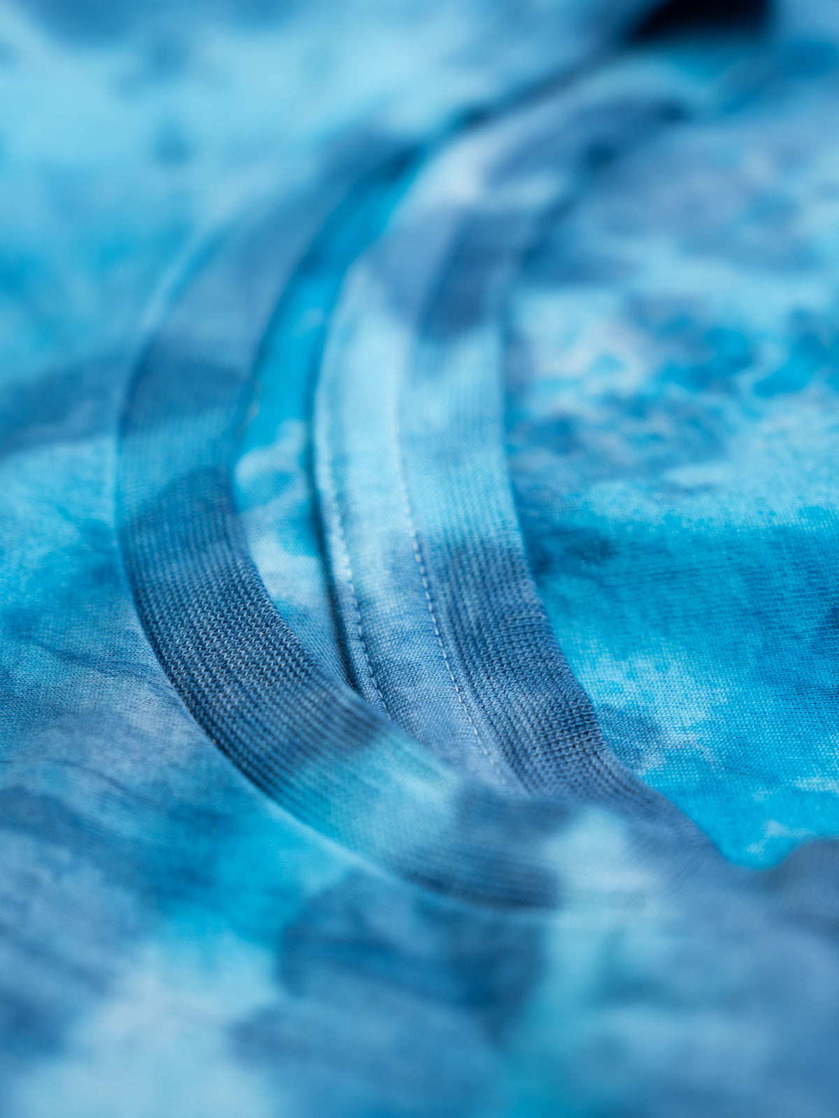 Blue Tie-Dye — Retro Moon Crop Tie-Dye | Organic Cotton | Slow Yourself Down - Womens Shirts