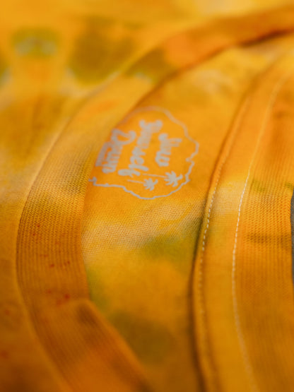 Gold Tie-Dye — Retro Moon Crop Tie-Dye | Organic Cotton | Slow Yourself Down - Womens Shirts