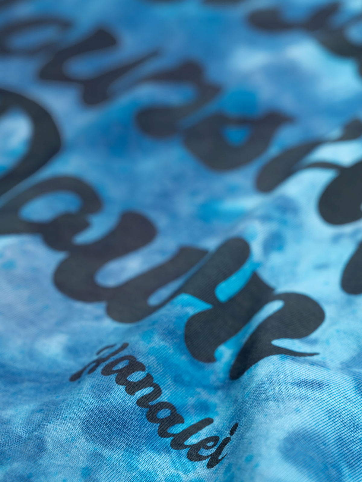 Blue Tie-Dye — Retro Moon Crop Tie-Dye | Organic Cotton | Slow Yourself Down - Womens Shirts