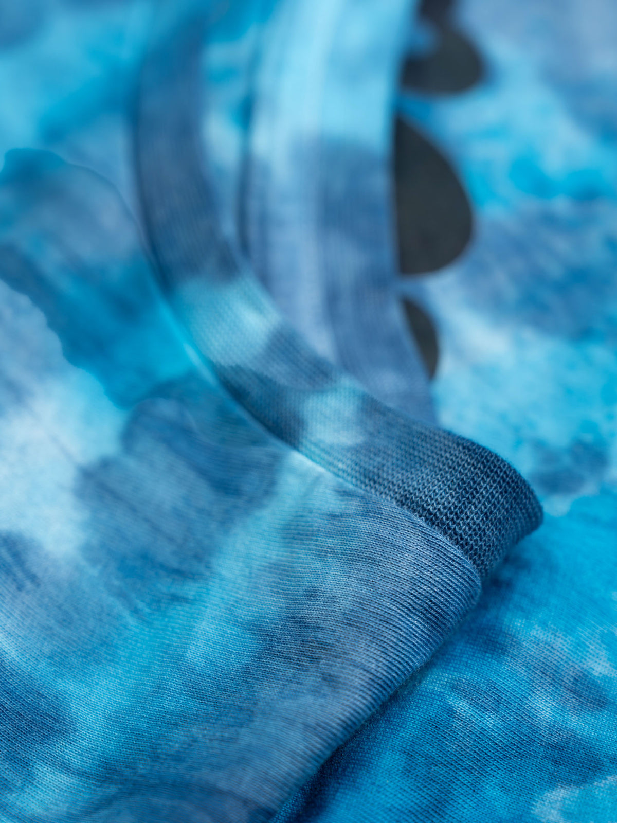 Blue Tie-Dye — Retro Moon Crop Tie-Dye | Organic Cotton | Slow Yourself Down - Womens Shirts