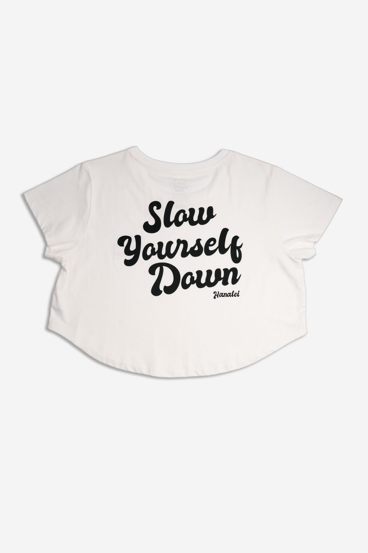 Retro Moon Crop White | Organic Cotton | Slow Yourself Down - Womens Shirts