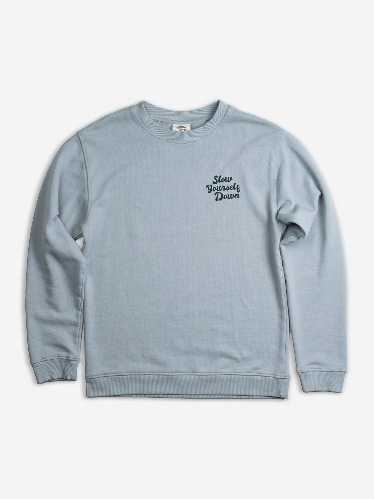 Retro Slate Crewneck | Organic Cotton | Slow Yourself Down - Crewneck