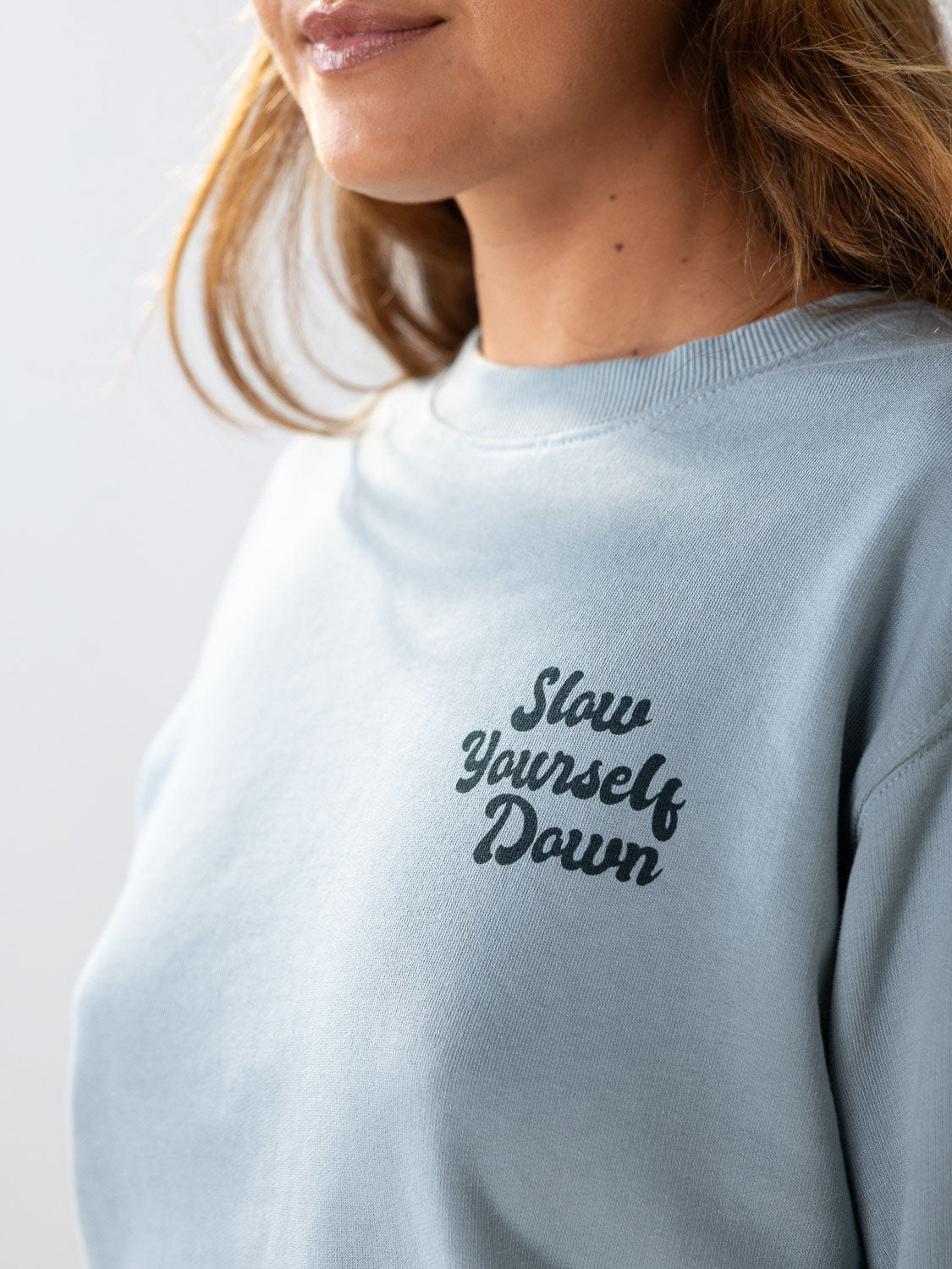 Retro Slate Crewneck | Organic Cotton | Slow Yourself Down - Crewneck