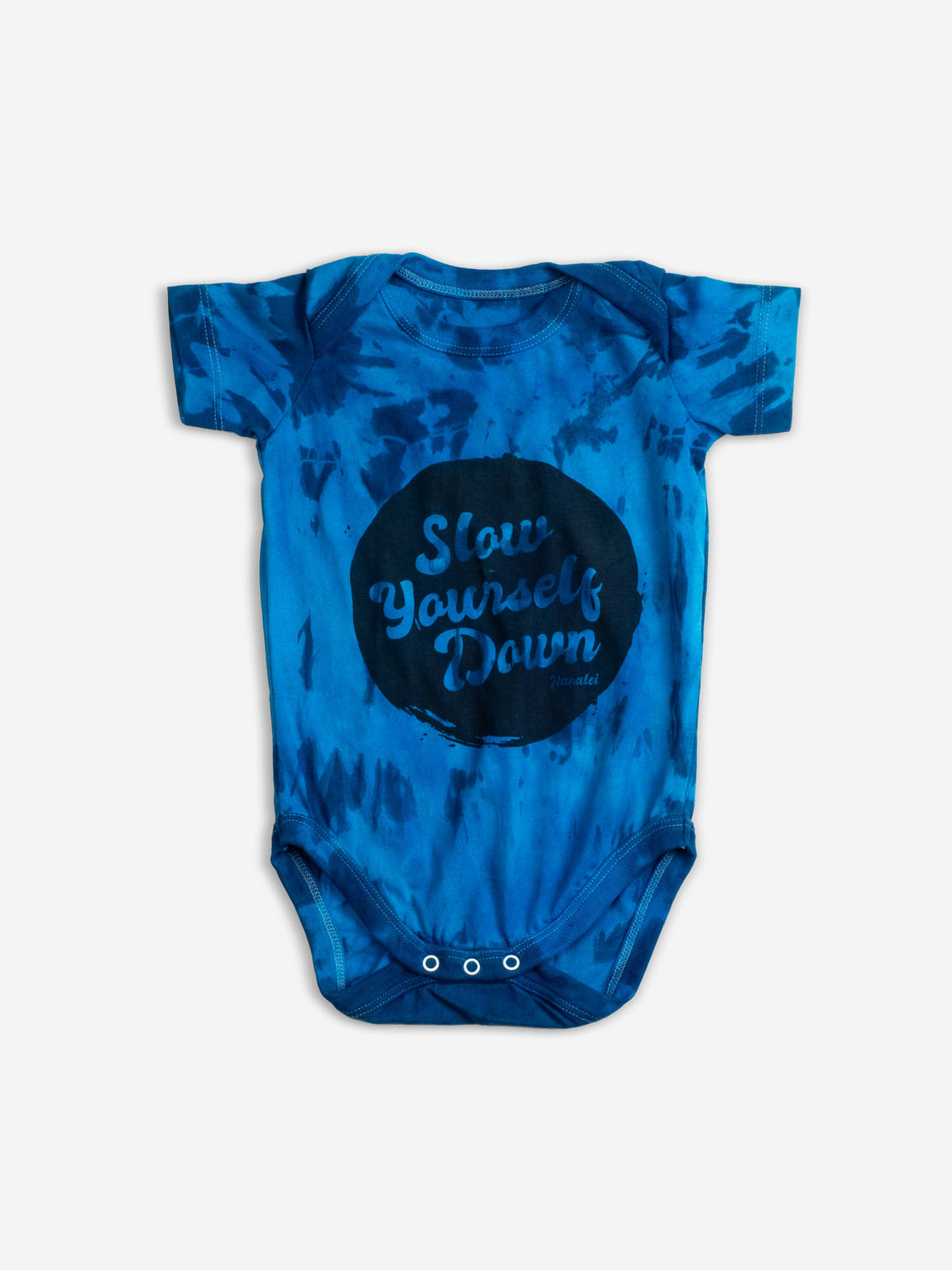 Retro Stamp Tie-Dye Onesie | Organic Cotton | Slow Yourself Down - Baby Onesie