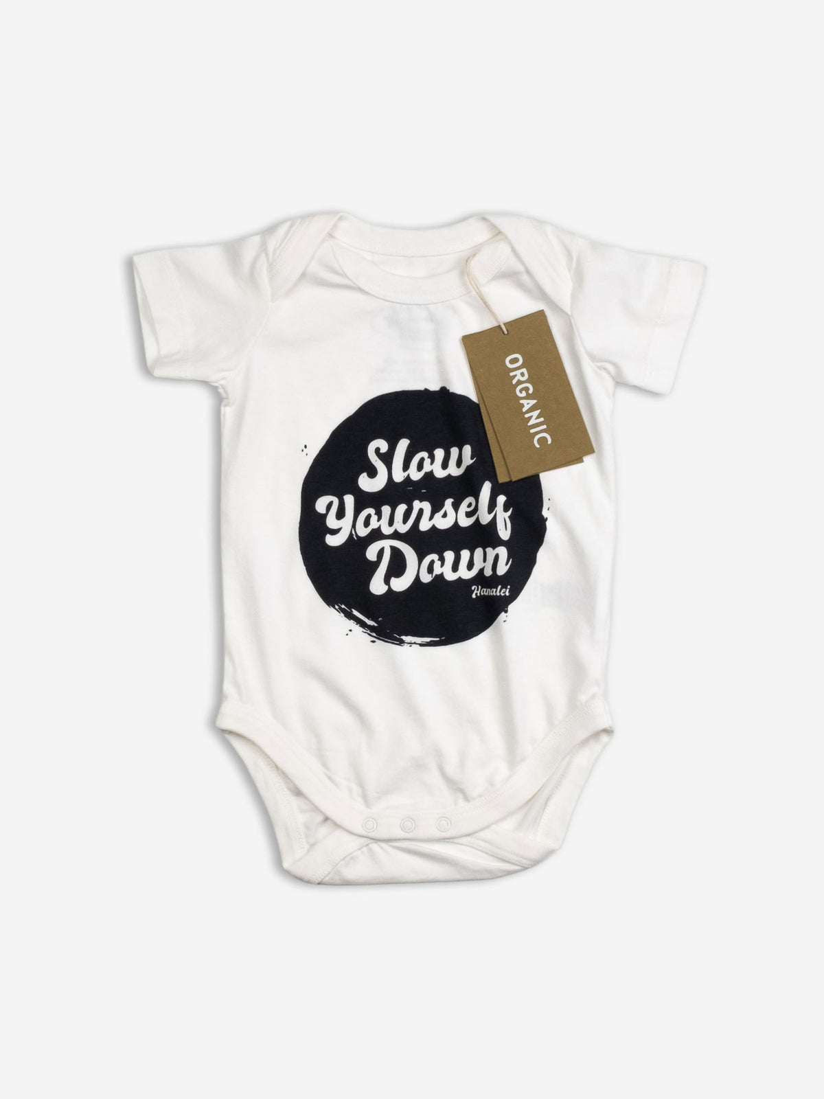 Retro Stamp Tie-Dye Onesie | Organic Cotton | Slow Yourself Down - Baby Onesie