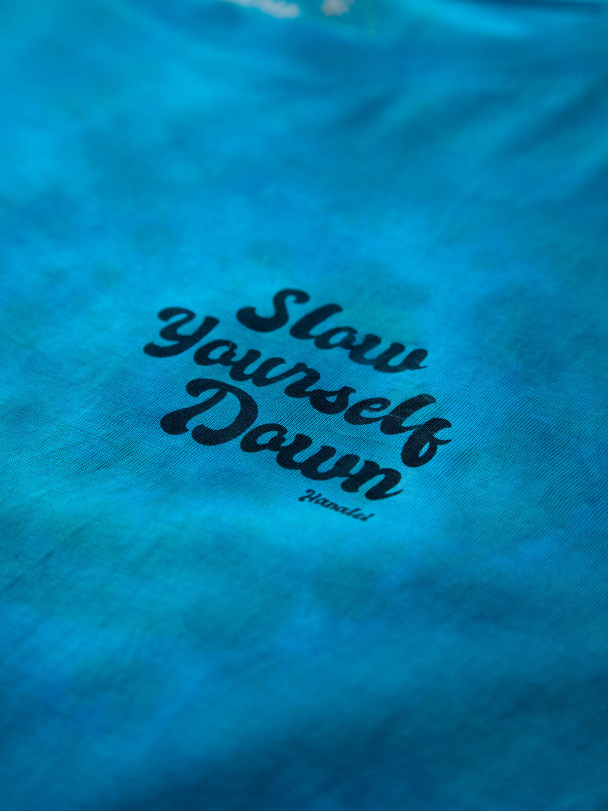 Blue Tie-Dye — Retro Stamp Tie-Dye Tee | Organic Cotton | Slow Yourself Down - Mens Shirts