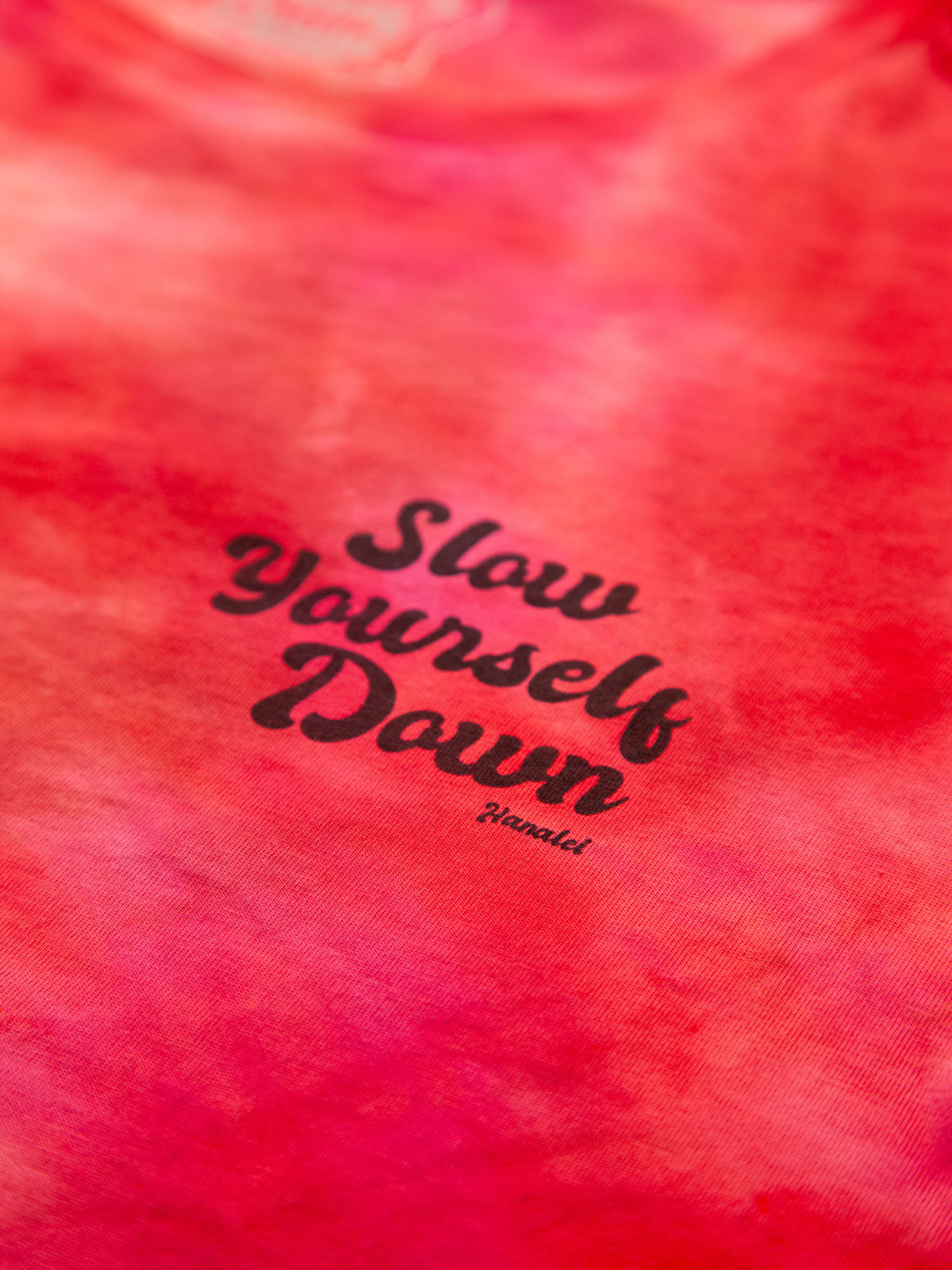 Hot Pink-ish — Retro Stamp Tie-Dye Tee | Organic Cotton | Slow Yourself Down - Mens Shirts