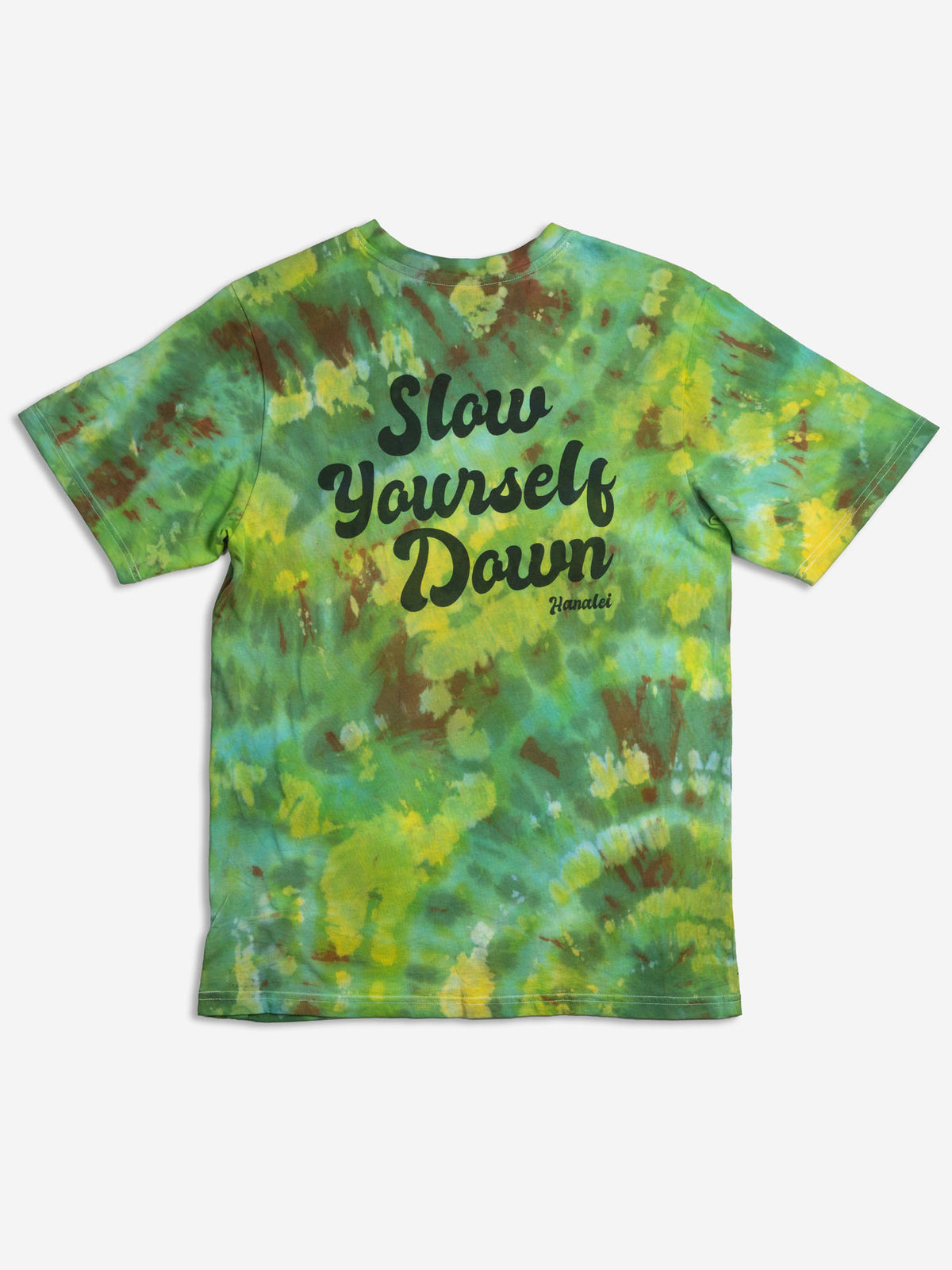 Green/Tan Tie-Dye — Retro Tee Tie-Dye | Organic Cotton | Slow Yourself Down - Mens Shirts