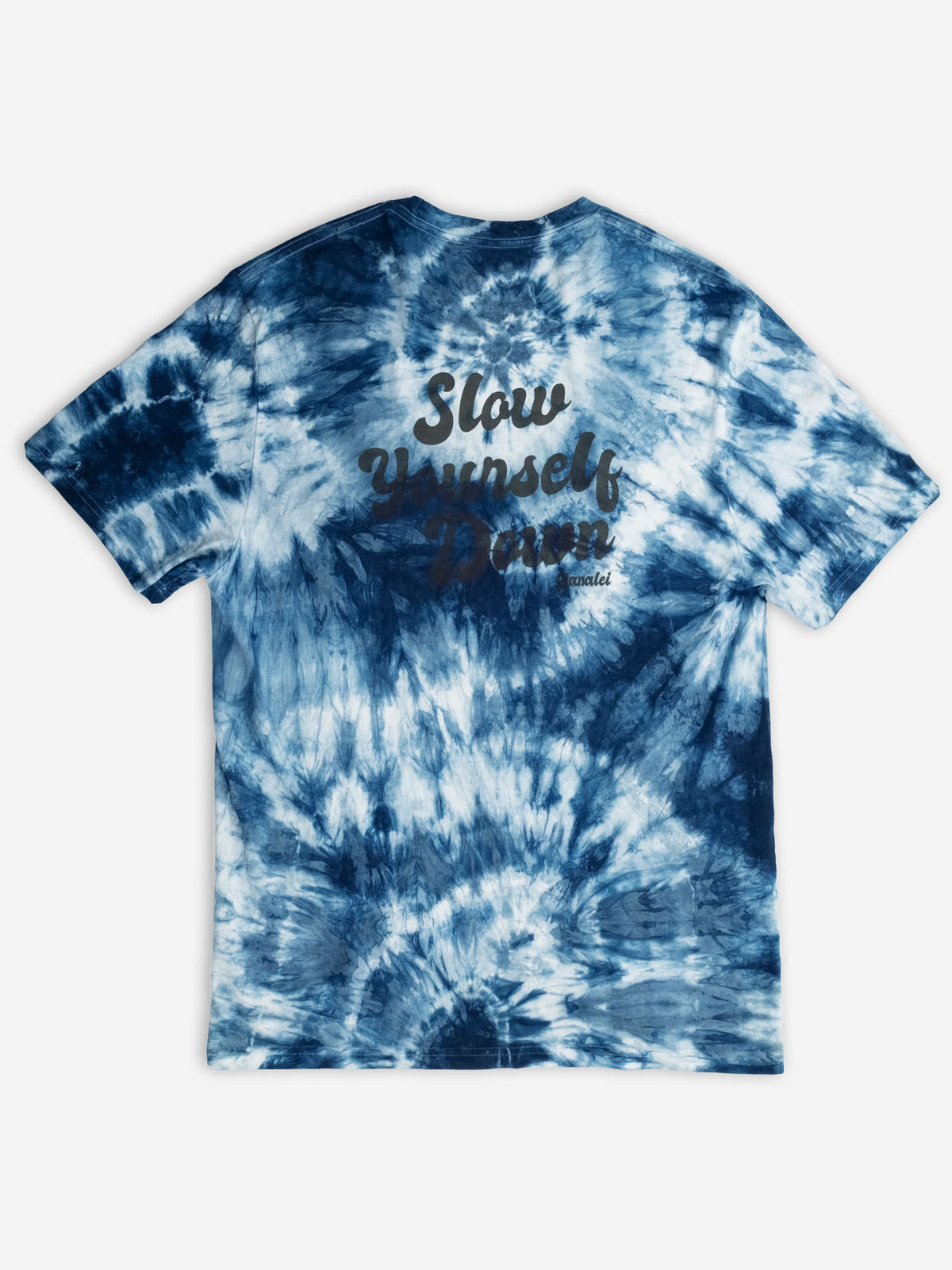 Indigo — Retro Tee Tie-Dye | Organic Cotton | Slow Yourself Down - Mens Shirts