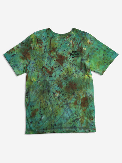 Green/Tan Tie-Dye — Retro Tee Tie-Dye | Organic Cotton | Slow Yourself Down - Mens Shirts