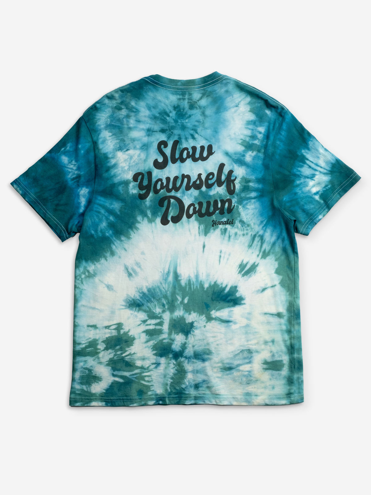 Blue/Green Tie-Dye — Retro Tee Tie-Dye | Organic Cotton | Slow Yourself Down - Mens Shirts