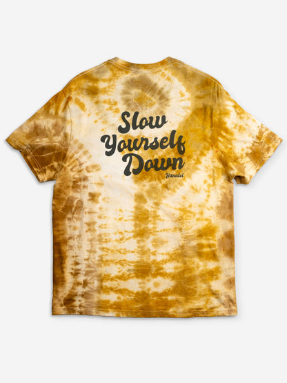 Gold-ish — Retro Tee Tie-Dye | Organic Cotton | Slow Yourself Down - Mens Shirts