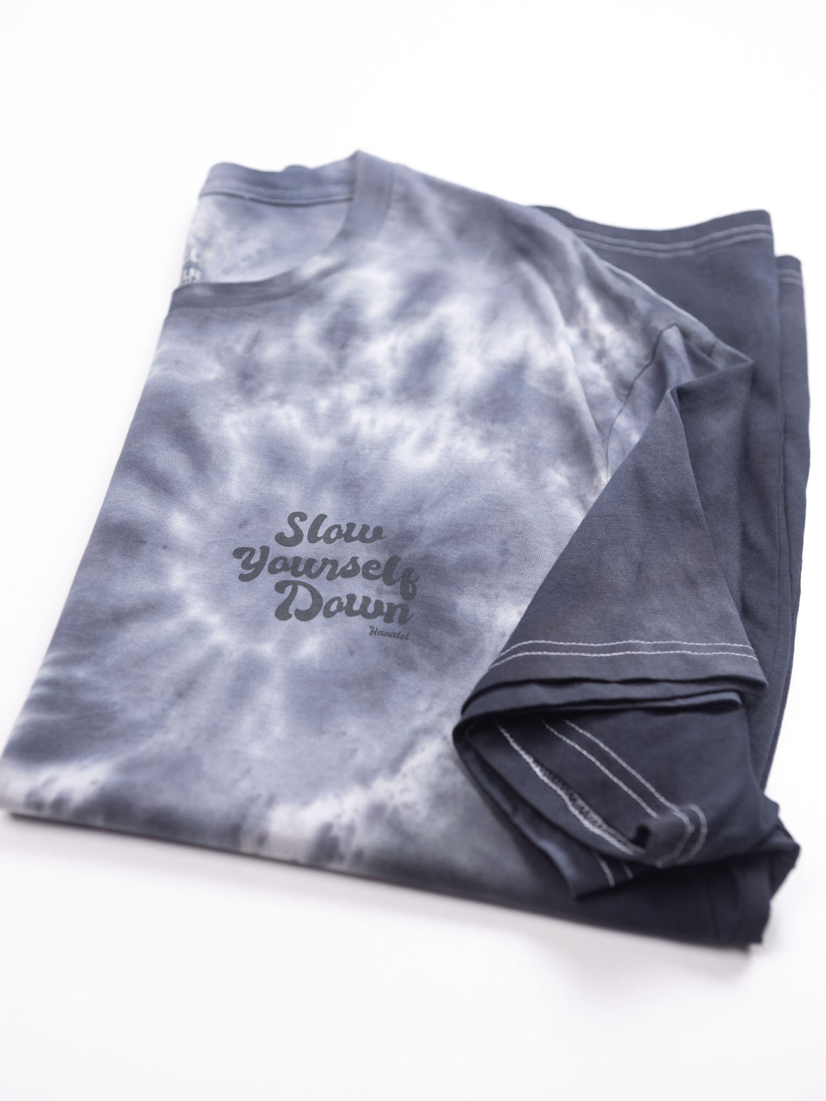 Black / White — Retro Tee Tie-Dye | Organic Cotton | Slow Yourself Down - Mens Shirts